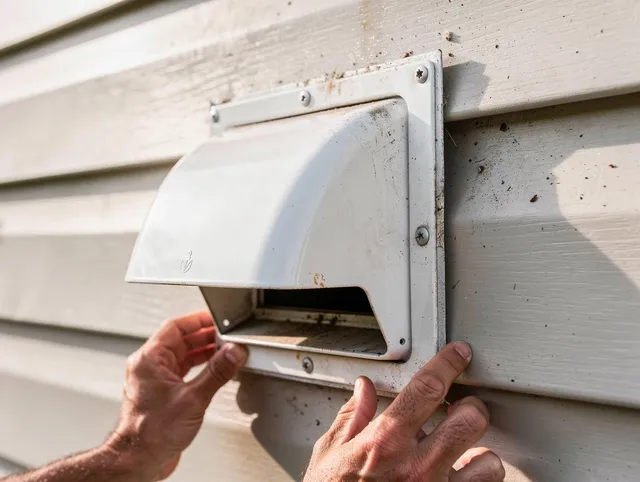 Sierra Madre Dryer Vent Cleaning technician delivering thorough residential dryer vent cleaning service in Sierra Madre